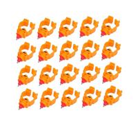 VINTORKY 20pcs Drinking Fountain Bird Poultry Feeder Watering Feeding Duck Tags Chicken Waterers Drinking Device for Chicken Metal Waterer System Orange