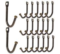 VINTORKY 20pcs Heavy Duty Iron Storage Hooks Wall Mounted Garage Tool Organizer Strong Load Bearing Garden Shed Hanging Hooks for Pool Equipment and Fence Storage