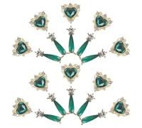 VINTORKY 20pcs Manicure Decoration Nail Accessories Charms Flat Bottom Alloy Glass Creative Unique Stylish Easy to Use Not Easy to Get Deformed for Women Nail Enthusiasts DIY Manicures