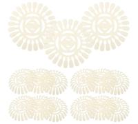 VINTORKY 20pcs Nail Mixing Plates Flower-shaped Palette Wheel with False Tip Samples Non-stick Nail Art Paint Palette for Mixing and Training Wheel Portable for Salon and Home Use