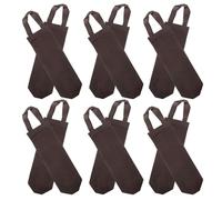 VINTORKY 20Pcs Reusable Non-Woven Fabric Single Wine Bag Tote with Handles, Coffee Color Wine Bottle Carrier for Christmas, Wedding, Birthday and Travel