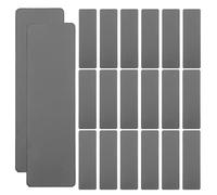 VINTORKY 20pcs Stainless Steel Rectangle Blank Badges Metal Tags for Stamping, Engraving Tags with Pins, 2.76" x 0.79", for Hospitals and Factories