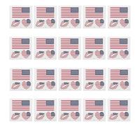 VINTORKY 20pcs Temporary America Flag Tattoos - Water Transfer Face Tattoo Stickers for 2026 World Football Tournament - American National Emblems for Independence Day