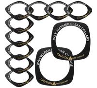 VINTORKY 20pcs Wax Warmer Collar Protective Ring for Wax Heater Machine, Plastic Heat Protection Mats with Spill Prevention, Suitable for Home and Professional Waxing Environments, Black