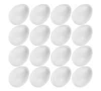 VINTORKY 20pcs White Foam Eggs for Easter Decorations, Lightweight and Paintable DIY Craft Supplies, for Tabletop Centerpiece and Pretend Play Activities