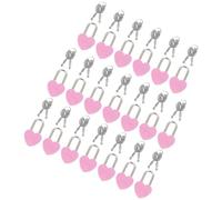 VINTORKY 20sets Mini Heart Shaped Padlocks with Keys Small Decorative Love Locks for Diary Jewelry Box Travel Bags School Backpacks Compact Security Gift Locks