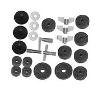 VINTORKY 23pcs Drum Cymbal Replacement Accessories Cymbal Felts Stand Tubes Pads Sleeves and Drum