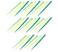 VINTORKY 24pcs Clip in Hair Extensions for Women Straight Synthetic Hair Pieces in Green Fluorescent Yellow and Emerald Colors for Daily Styling and Cosplay