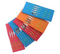 VINTORKY 25Pcs Carp Fishing Feeder Spring Bait Cage Trap Hooks with Fluorescent Hooks and Forked Accessories for Rod Fishing in Pond Lake River Outdoor Use