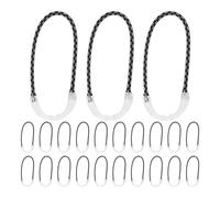 VINTORKY 25pcs Glow in The Dark Pu Zipper Pulls for Backpacks Replacement Rope Puller Accessories for Outdoor Gear Jackets and Luggage Universal Night Visible Grip Tabs