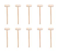 VINTORKY 25Pcs Mini Wooden Hammers Mallets Solid Wood Crab Mallet Set for Kitchen Seafood Cracking and Planet Cake Beating Home Cooking Tool
