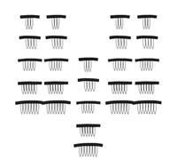 VINTORKY 25pcs Steel Teeth Wig Clips Set Tooth Counts for Secure Hair Accessories and Wig Caps Sturdy Metal Hair Combs and Extension Use
