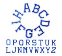 VINTORKY 26 Pieces Iron on Patches Letters Alphabet Embroidery Appliqué Small Size Sturdy Decorative Clothing Repair for Backpacks Jackets and Bags, Easy to Apply for DIY Craft and Fashion