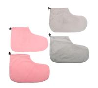 VINTORKY 2pairs Thermal Insulation Footmuffs Cotton Wax Therapy Foot Covers for Cold Feet Relief at Home Salon