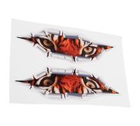 VINTORKY 2pcs 3D Animal Pattern Car Decal Stickers in Orange PVC Material Cool and Vivid Decorative Car Stickers to Decorate Body and Tank Cap and Luggage