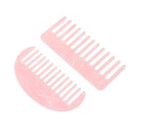 VINTORKY 2pcs Acetate Wide Tooth Hair Comb Retro French Hair Side Combs Hairdressing for Girls Curls