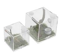 VINTORKY 2pcs Acrylic Jumping Spider Enclosure Box Lightweight Pet Display Box for Snails and Geckos Providing a Comfortable Living Environment for Spider Breeding