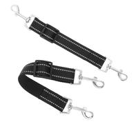 VINTORKY 2pcs Adjustable Nylon Dog Collar Connector with Plastic Buckle Lightweight Scratch-resistant Safety Strap for Harness Backup Escape Prevention Clip for Training and Walking