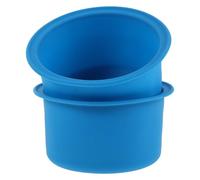 VINTORKY 2pcs Blue Silicone Wax Melt Warmer Liners, Non-stick Reusable Wax Pot Inserts with Easy Release, 4.72"x2.55" Mini Silicone Shells for Home Waxing Use