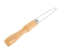 VINTORKY 2pcs Button Helper Tool with Wooden Handle and Stainless Steel Hook for Seniors and Disabled, Portable and Resistant to Deformation, for Shirt Buttons and Zipper Pulling Assistance