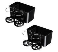 VINTORKY 2pcs Car Cup Holder and Auto Armrest Storage Box Organizer with Tissue Holder for Car Interior Made of Sturdy Abs Material Easy Access