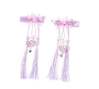 VINTORKY 2pcs Chinese Style Hairpins Purple Ancient Hair Accessories Retro Hair Ornaments for Women Chic Clips for Traditional Hanfu Styles