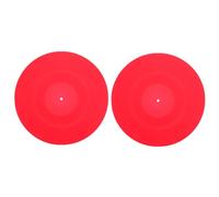 VINTORKY 2pcs Classic Music Nostalgia Retro Design Silicone Turntable Mats for Record Player Slip Mats for Vinyl