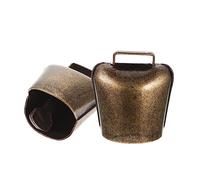 VINTORKY 2Pcs Copper Cattle Bells Lightweight Sheep Bell for Grazing Loud Sound Collar Ornament for Farm Animals Safe Practical Accessory for Cows and Sheep