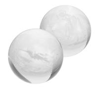 VINTORKY 2pcs Crystal Hand Massage Balls Dragon Phoenix Design, 50mm Smooth Surface Stress Relief Balls for Office Workers and Adults, for Commute and Study Relaxation
