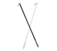 VINTORKY 2Pcs Curtain Pull Rods for Drapes Metal Window Blinds Pulling Wand Flexible Rods for Manual Curtain Opening and Closing Black and White