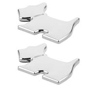 VINTORKY 2pcs Cute Dog Car Stickers Strong Adhesive Bond, Silver Alloy Electroplating 3D Metal Decals, Scratch Cover Solution for Vehicle Exterior, Decorative Car Accessories for Pet Lovers