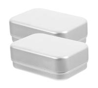 VINTORKY 2pcs Double Layer Aluminum Soap Holder Case Lid Portable Travel Soap Dish Lightweight Metal for Shower Camping Gym and Home Use