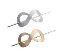 VINTORKY 2Pcs Elegant Gold Hollow Hair Pins for Women Decorative Hair Accessories for Ponytails and Buns for Parties and Weddings