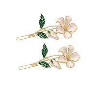 VINTORKY 2pcs Elegant Hair Barrettes Creative Floral Design for Women Vintage French Side Clamps for Daily Wear Parties and Special Occasions