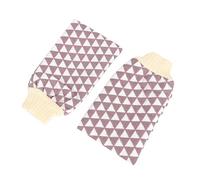 VINTORKY 2pcs Exfoliating Bath Towel Body Scrub Gloves Geometric Triangle Bath Gloves Mitts Double Towel for Women Random Color