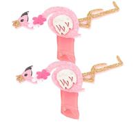 VINTORKY 2pcs Flamingo Shape Hair Clips for Boys and Girls Barrette Hair Pins Crazy Colour Pinkissimo for Girls Wedding Prom