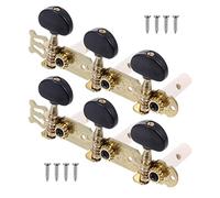 VINTORKY 2pcs Fully Enclosed Folk Guitar Black Acoustic Tuning Pegs for Precise Tuning Durable and Easy to Install for Guitarists Seeking Reliable Performance