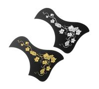 VINTORKY 2pcs Gold and Silver PVC Guitar Pickguards for 41-inch Acoustic Guitar Scratch Plates for Self-Adhesive Replacement Protective Plates