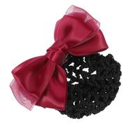 VINTORKY 2pcs Hair Bun Covers Women Hair Bun Net Bow Clips for Stage Professional