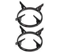 VINTORKY 2pcs Iron Wok Ring for Gas Stove Portable Pot and Pan Support with Enhanced Stability and Sturdy Construction, for Kitchen and Camping Use, Black Sturdy Cast Iron Cooker Stand