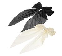 VINTORKY 2pcs Large Bow Hair Clips for Women Elegant Metal Barrettes Tail Bowknot Design for Thick Curly Hair for Daily Outfits