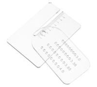 VINTORKY 2pcs Leather Craft Hole Punch Ruler Set Adjustable Stitching Hole Gauge Precision Spacing Tool for DIY Sewing and Hand Punching in Leatherwork