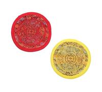 VINTORKY 2Pcs Lightweight Cotton Sound Bowl Cushions for Buddha Singing Bowls - Portable Meditation Mat with Simple Design, Zen Practice and Spiritual Rituals