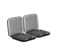 VINTORKY 2Pcs Matte Black Empty Eyeshadow Palettes with 8 Magnetic Metal Pans Makeup Container for Eyeshadow Blush Lip Palette Storage Set for Travel and Professional Use