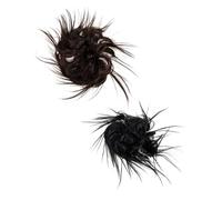 VINTORKY 2pcs Messy Bun Hair Scrunchies Synthetic Chignon Bun Hair Curly Women Headdress Easy to Wear