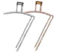VINTORKY 2pcs Metal Hair Claw Clip Tassel Design Decorative Hair Clips for Women in Gold and Silver