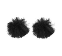 VINTORKY 2pcs Microphone Protective Cover Plush Windscreen for Lapel Headset Mic Easy to Install Compatible Various Microphones Reduces Wind Noise and Spit for Recording and Live Streaming