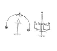 VINTORKY 2Pcs Mini Balancing Physics Desk Sculpture for Relaxation and Science Learning Compact Balancing Art for Home Office and Classroom Decor