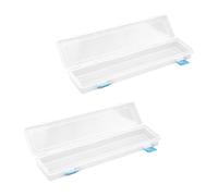 VINTORKY 2pcs Multi-function Storage Box Water Color Pens Case for Students and Teachers Premium Plastic Not Easy to Break Organize School Supplies and Office