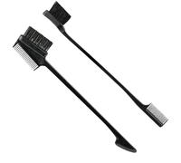 VINTORKY 2pcs Multifunctional Double-ended Eyebrow Brushes Smooth Handle and Portable Abs Material for Home and Salon Use, for Men and Women